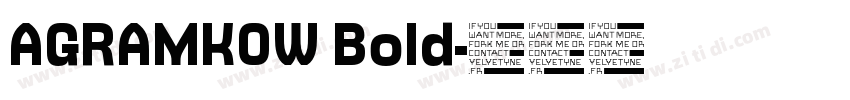 AGRAMKOW Bold字体转换